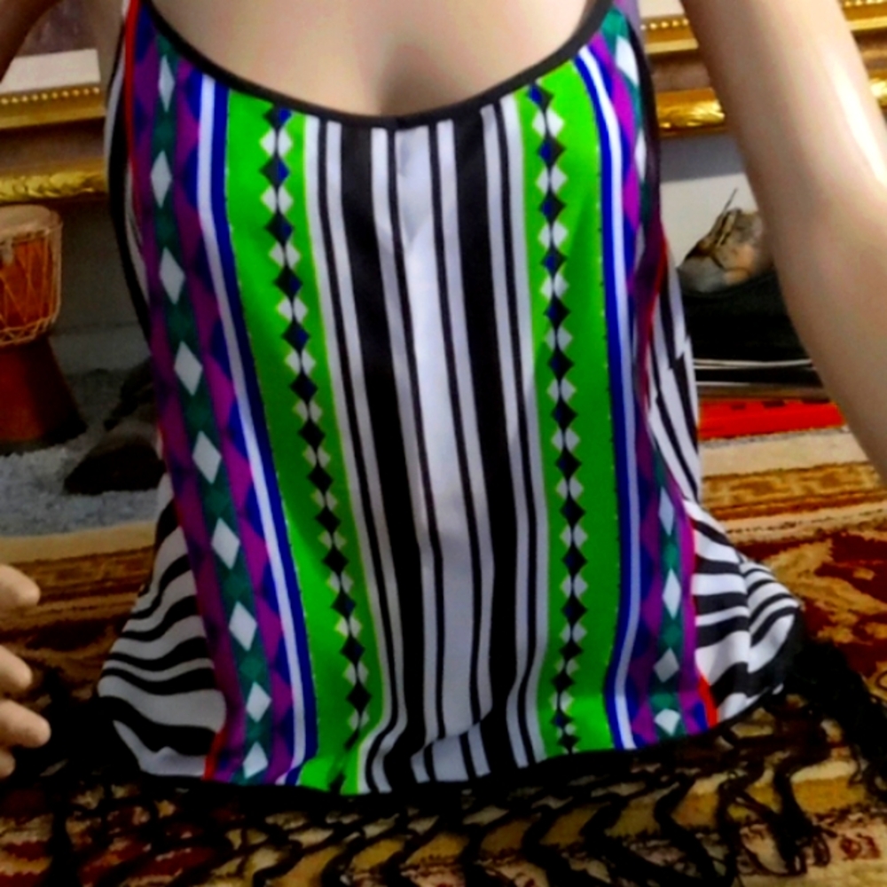 A beautiful tank top set bohemian chic size Medium exotic design